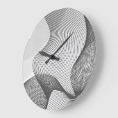 Grijze Abstracte wandklok Grote Klok (Hoek)