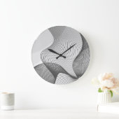 Grijze Abstracte wandklok Grote Klok (Huis)