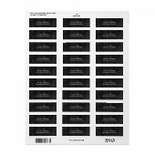 Grijze achtergrond Creatief Script Duidelijk Eenvo Etiket (Full Sheet)