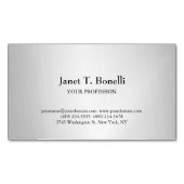 Grijze achtergrond Elegant Plain Simple Profession Magnetisch Visitekaartje (Voorkant)
