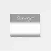 Grijze achtergrond en artikelstijl Aangepaste naam Post-it® Notes (Voorkant)