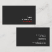 Grijze achtergrond Rood Matig Visitekaartje (Voorkant / Achterkant)