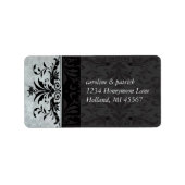 Grijze Adresetiketten van Damask - Etiket (Voorkant)