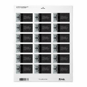 Grijze Adresetiketten van Damask - Etiket (Full Sheet)