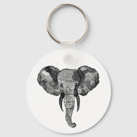 Grijze Afrikaanse olifant Sleutelhanger (Voorkant)