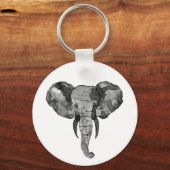Grijze Afrikaanse olifant Sleutelhanger (Voorkant)