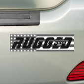 grijze Amerikaanse vlag RUGGED GEEK oxymoron Tech  Bumpersticker (Op auto)