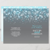 Grijze aqua blue bubbles trouwprogramma (Voorkant / Achterkant)