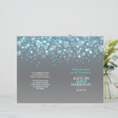 Grijze aqua blue bubbles trouwprogramma (Staand voorkant)