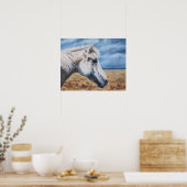 Grijze Arabisch paard - Kunstafdrukken Poster (Keuken)