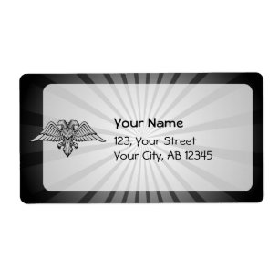 Grijze arend met twee koppen etiket