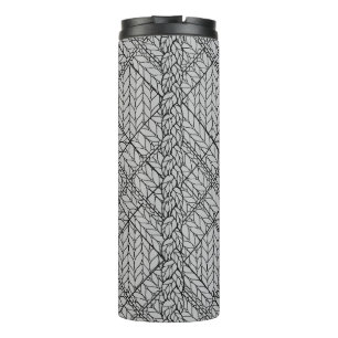 GRIJZE ARGYLE BREI Thermische Bekerkop Thermosbeker