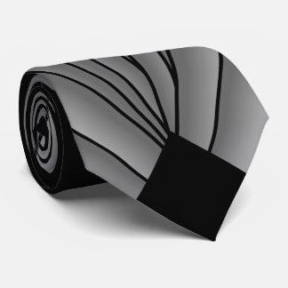 Grijze art Deco-ontwerp Stropdas