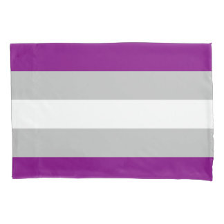 Grijze aseksuele Vlag Pillowcase Kussensloop