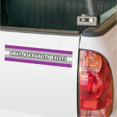 Grijze asexualiteit bestaat uit Bumpersticker (Op Truck)