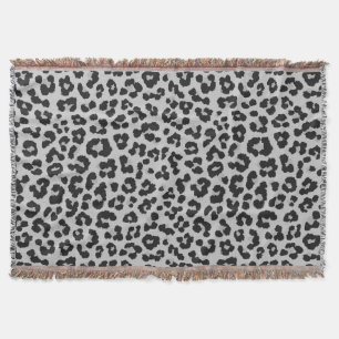 Grijze Ash Leopard Cheetah Dier Print Patroon Deken
