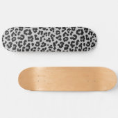Grijze Ash Leopard Cheetah Dier Print Patroon Skateboard (Horizontaal)