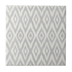Grijze Azteekse Zachte Geometrisch van Ikat van de Tegeltje