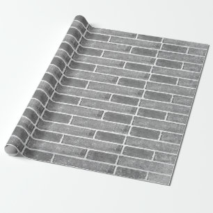 Grijze bakstenen muur textuur inpakpapier