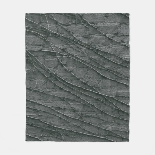 Grijze bakstenen wand fleece deken (Voorkant)