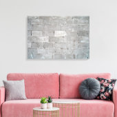 Grijze bakstenen wandtextuur canvas afdruk (Insitu (Woonkamer))