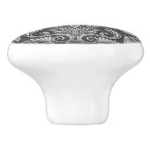 Grijze Bandana Pattern Country Ceramic Pull Keramische Knop (Zijkant)