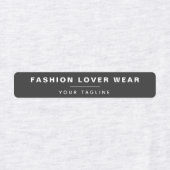 Grijze Bedrijfsnaam Kleding Merk Stof Ijzer Op Labels (Design 1)