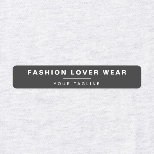 Grijze Bedrijfsnaam Kleding Merk Stof Ijzer Op Labels (Design 2)