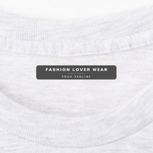 Grijze Bedrijfsnaam Kleding Merk Stof Ijzer Op Labels