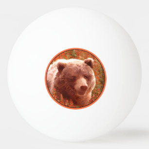 Grijze Beren snijwonden in Firewed Painting Wildli Pingpongballen