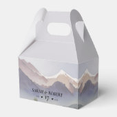 Grijze bergbruiloft in Colorado Bedankdoosjes (Achterkant)