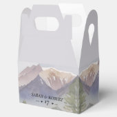 Grijze bergbruiloft in Colorado Bedankdoosjes (Geopend)