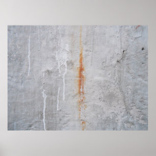 Grijze betonwand poster