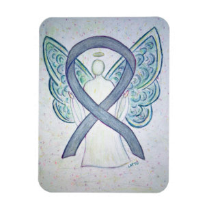 Grijze bewustzijn Ribbon Angel Art Magnet Magneet