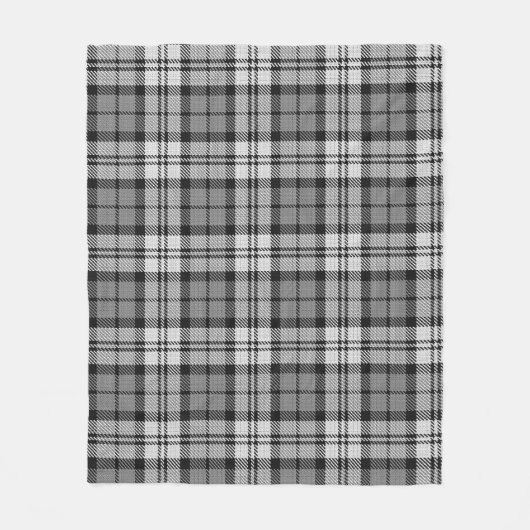 Grijze Blackwatch Tartan Plaid Design Fleece Deken (Voorkant)