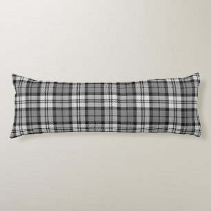 Grijze Blackwatch Tartan Plaid Design Lichaamskussen