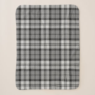 Grijze Blackwatch Tartan Plaid Design Sherpa Deken