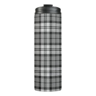 Grijze Blackwatch Tartan Plaid Design Thermosbeker