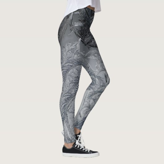 Grijze bladeren leggings (Rechts)