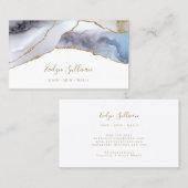 grijze blauwe visitekaartje (Voorkant / Achterkant)