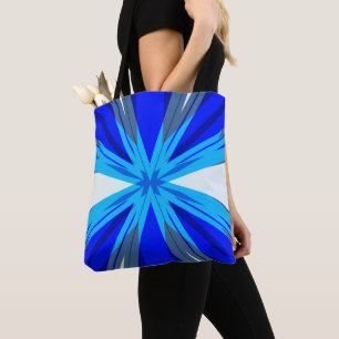 Grijze Blauwe Witte Winterkerstster Snowflake Draagtas