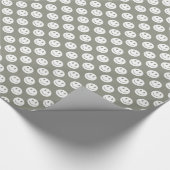 Grijze blije gezichten cadeaupapier (Hoek)