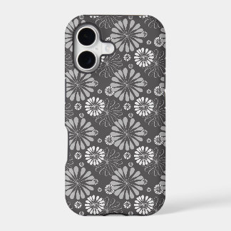 grijze bloem telefoonhoes