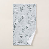 Grijze Bloemen Schilderen Botanisch Bad Handdoek (Handdoek)