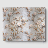 Grijze Blush Rozen Bloemenbruiloft Gastenboek (Achterkant)