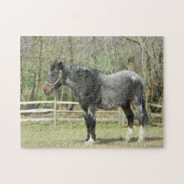 Grijze Boerderij Paardenpuzzel Legpuzzel