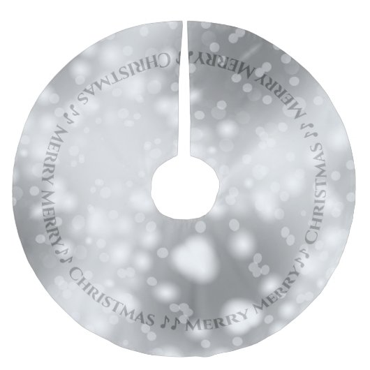 Grijze Bokeh Bubble Lights Glamour Vrolijk Kerstfe Kerstboom Rok (Voorkant)