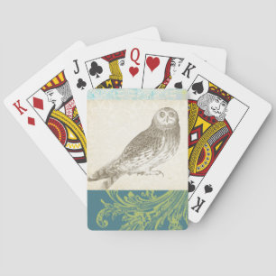 Grijze boomgaard op Patroonachtergrond Pokerkaarten