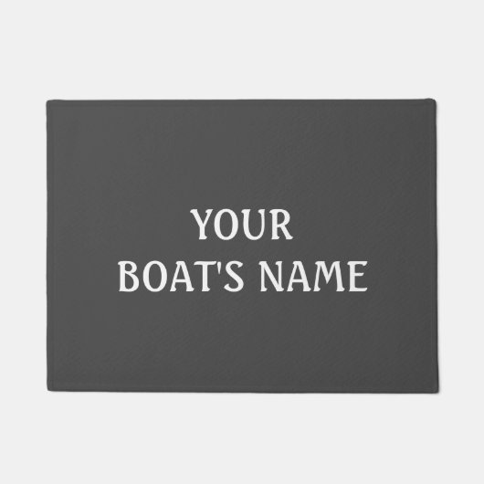 Grijze Bootnaam Dock Mat (Voorkant)
