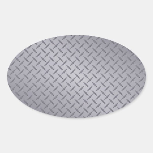 Grijze Bord Ovale Sticker (Voorkant)